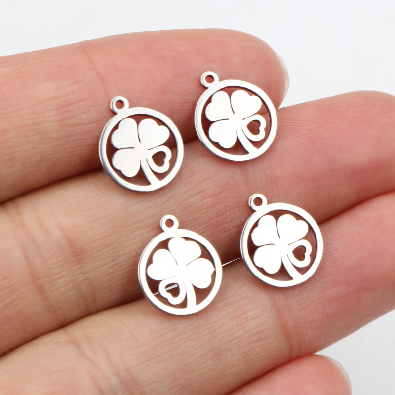 Vintage Fashion Stores - 30 adet 12x10mm Charms 316 paslanmaz
